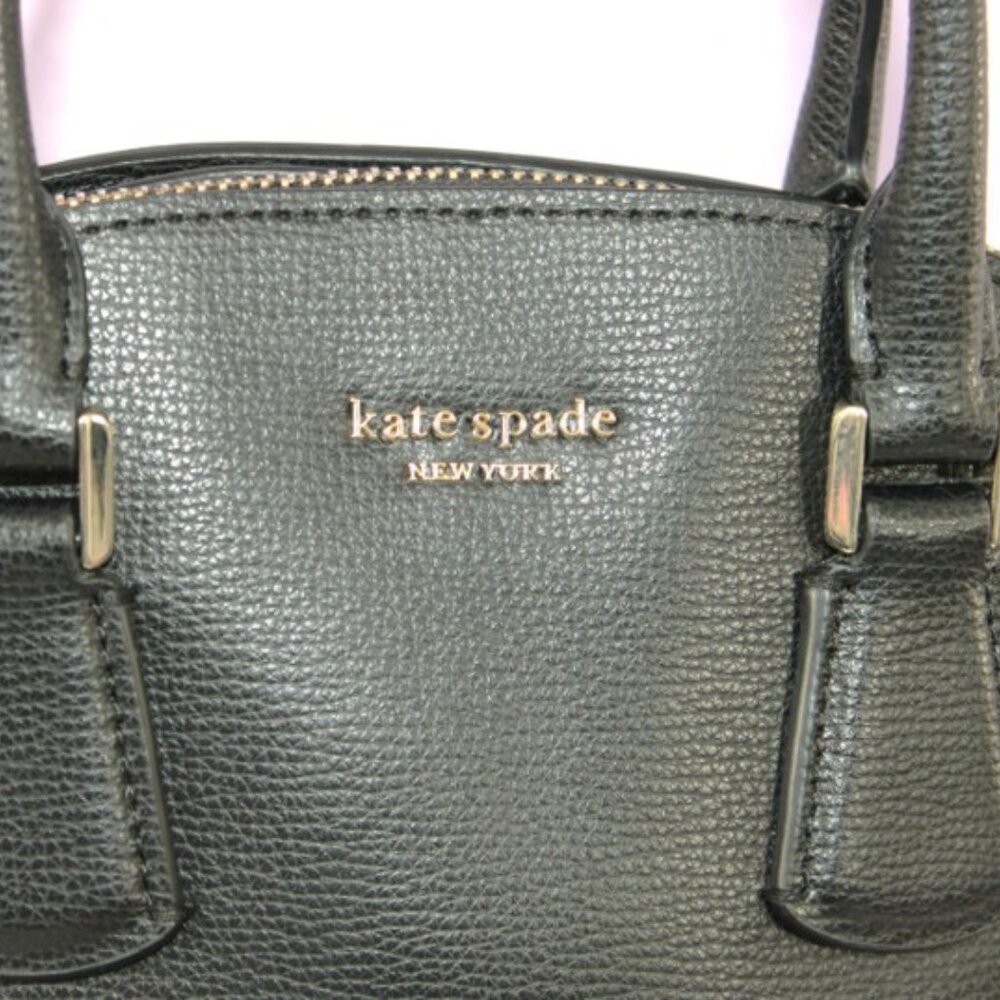 Kate Spade New York Small Dome Satchel Crossbody – Black Pebbled Leather - Picture 11 of 15